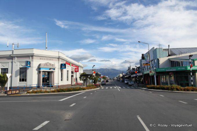 Die Straßen vollkommen gerade, Westport, Westküste - Neuseeland