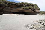 Geologische Formation am Kiesstrand, Paparoa Park, Truman Bahn, Westküste, Neuseeland.