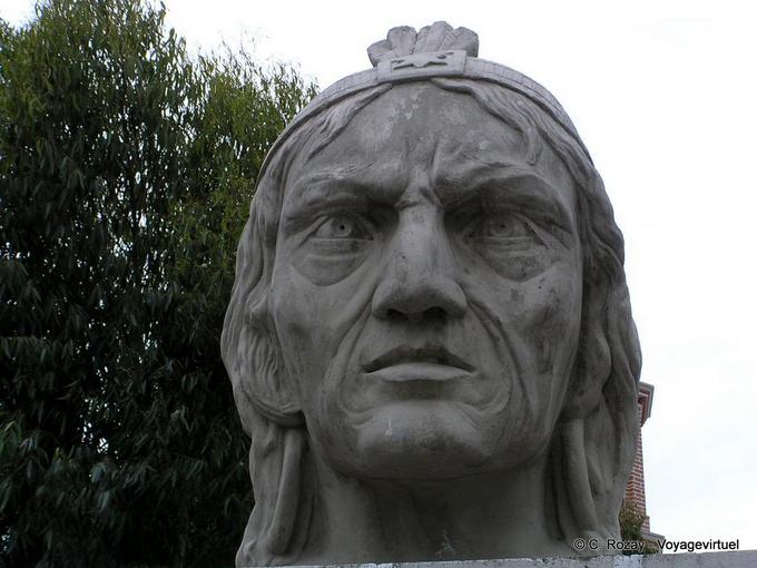 Otavalo, Büste Ruminahui, General Inka Atahualpa -Ecuador