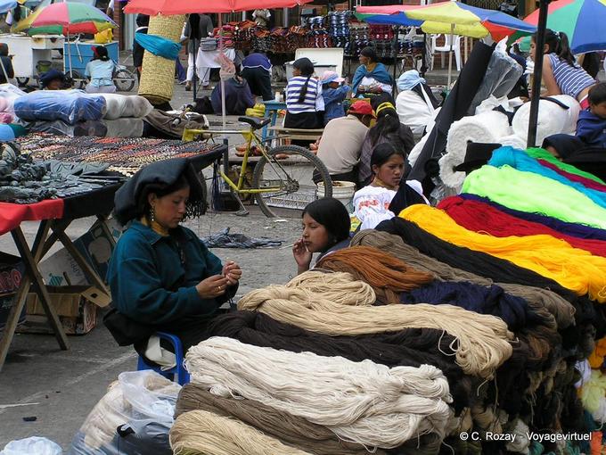 Wollweber von Farben Otavaleños, Otavalo -Ecuador