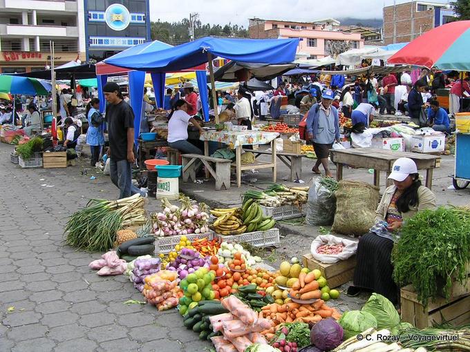 Markt statt Ponchos, Otavalo -Ecuador
