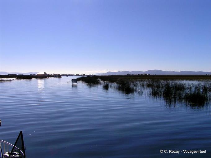 Blau Abend am Titicacasee -Peru