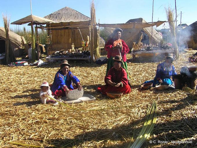 Zubereitung von Mahlzeiten in Ouros Titicaca -Peru