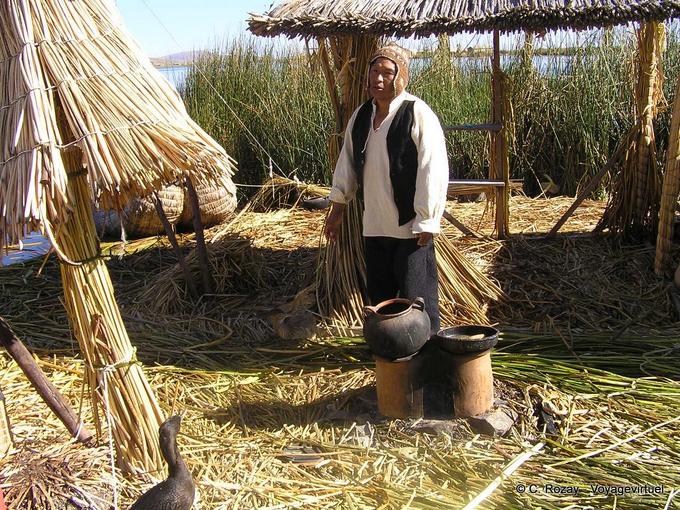 Man-Kostüm Aymaras, Titicacasee -Peru