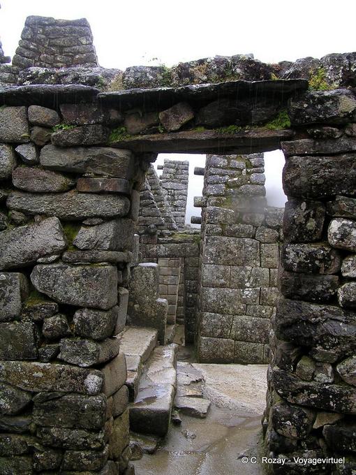 Detail der Architektur der Tempel des Condor, Machu Picchu -Peru