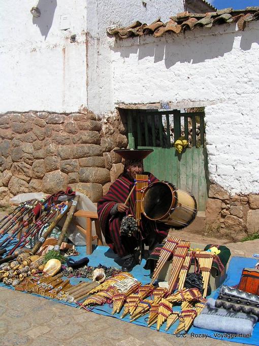 Artisan Inca und Andenmusikinstrumente, Chinchero -Peru