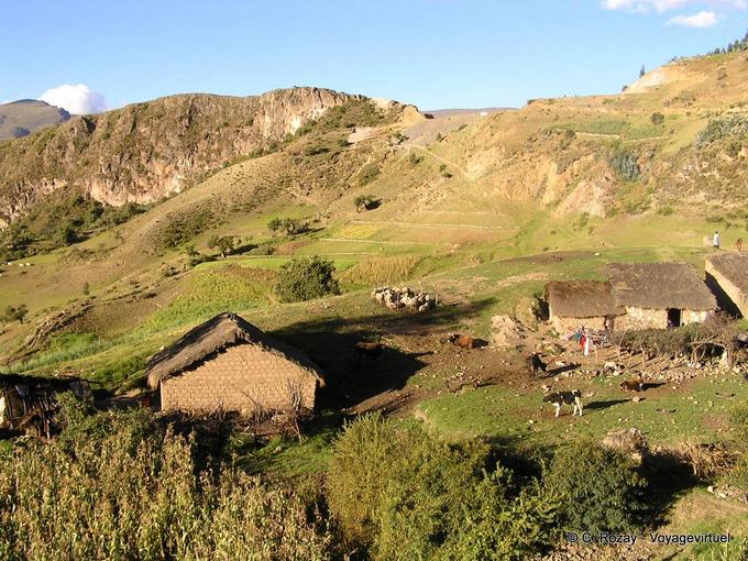 Farm verloren Berggebiet von Uripa -Peru