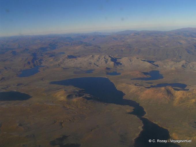 Lakes Anden gesehen Flugzeug -Peru
