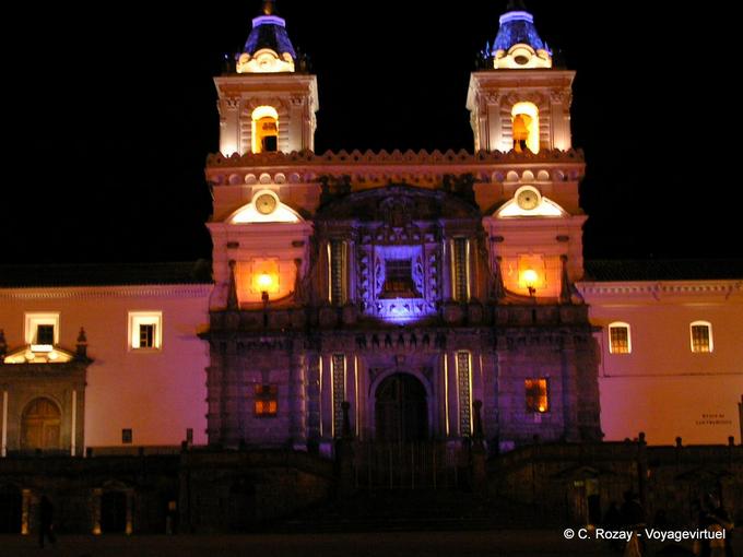 Nachtbeleuchtung Kirche von San Francisco, Quito -Ecuador