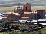 Kirche Santa Isabel (1767) von oben, Pukara, Peru.