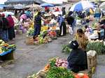 Der Markt für indische Obst und Gemüse Otavalo, Ecuador.