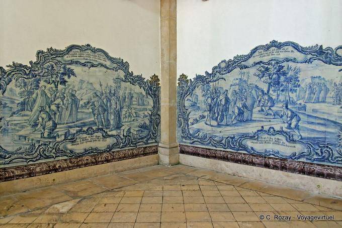 Die Fliesen der Gründungslegende des Klosters Halle der Könige, Alcobaça - Portugal