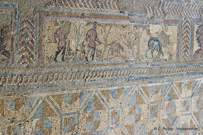 Jagdszene zu Fuß Wand Mosaik Conimbriga - Portugal