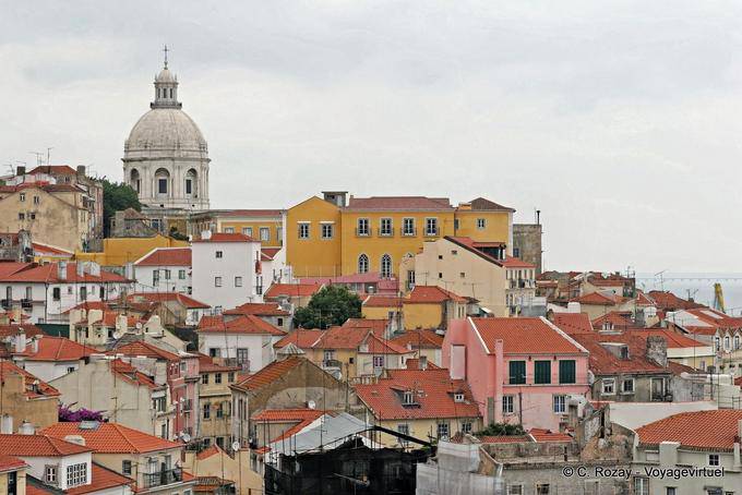 Panorama auf den Höhen von Graça, Lissabon - Portugal