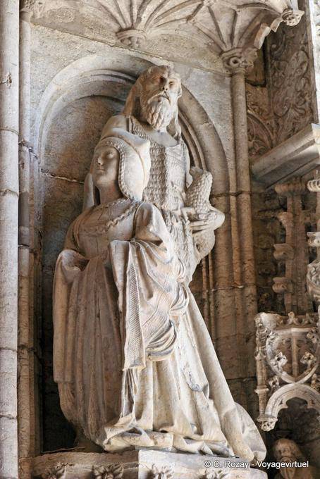 Statue von Dona Maria und St. Johannes der Täufer Kloster Jerónimos, Lissabon - Portugal