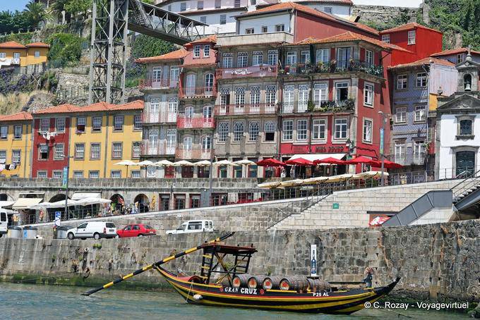 Die rabelo Gran Cruz, verwendet, um die Weinfässer transportieren, Porto - Portugal