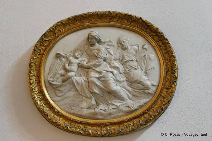 Marmorskulptur in einem Rahmen, der National Palace, Sintra - Portugal