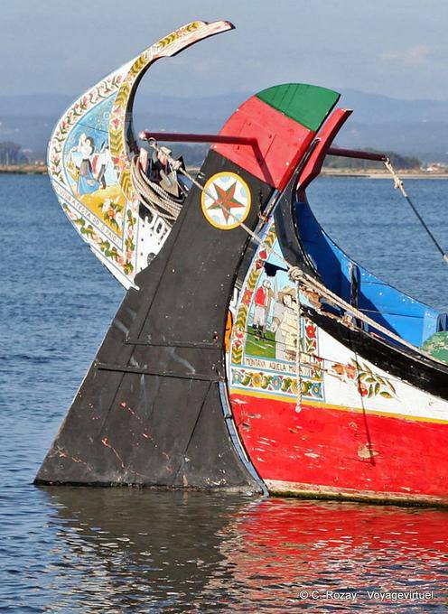 Bug und Heck gemalt Boote Torreira - Portugal
