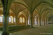 Architektur der Halle der Mönche, das Kloster von Alcobaça, Portugal.