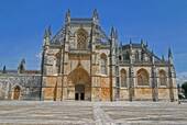 Die Fassade von Santa Maria da Vitoria Kloster Batalha, Portugal.