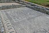 Mosaik aus dem Haus Skelett, Conimbriga, Portugal.