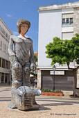 Lagos, moderne Statue der Kinder portugiesischen König namens Don Sebastiao, statt Gil Eanes, Portugal.