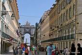 Augusta Straße und seinen Bogen, Baixa, Lissabon, Portugal.