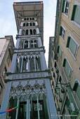 Elevador de Santa Justa (Eiffel), Baixa, Lissabon, Portugal.