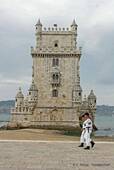 Sailors Belém Turm, Nordwand, Lissabon Vergangenheit, Portugal.