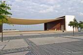 Die Portugal-Pavillon von Álvaro Siza Vieira, Nações, Lissabon konzipiert, Portugal.