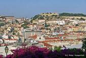 Panorama auf die Stadt und das Schloss, Lissabon, Portugal.