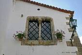 Obidos, ein Renaissance-Fenster, Portugal.