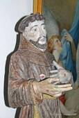 Statue des heiligen Franziskus, Sacred Art Museum, Porto, Portugal.