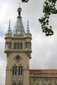 Der Turm der City Hall, Sintra, Portugal.