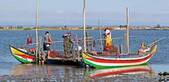 Die Fischer und ihre Boote, Torreira, Portugal.