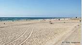 Der lange Strand von Torreira, Portugal.