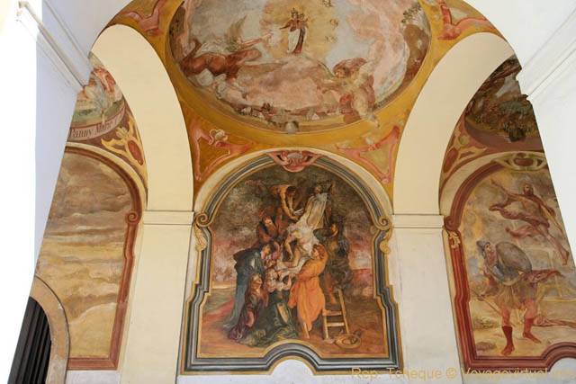 Le cycle de la Passion, fresque du cloître du couvent de la Montagne Blanche, Bílá Hora - Prag, Tschechische Republik