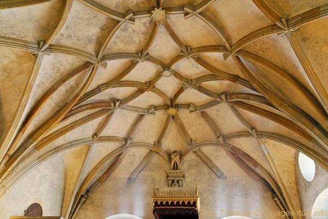 Hradcany, Ancien Palais Royal, plafond de la Salle Vladislav, Œuvre de l’architecte Benedikt Ried - Prag, Tschechische Republik