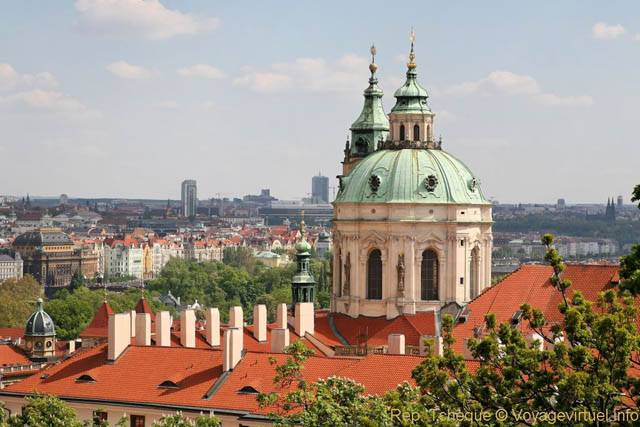 Hradčany, jardins du château, un panorama sur les toits, Zahrady, (Prazsky Hrad) - Prag, Tschechische Republik