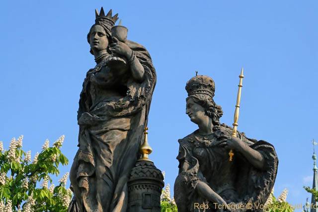 Karluv Most, statue de Sainte Marguerite et Sainte Élisabeth, Pont Charles - Prag, Tschechische Republik