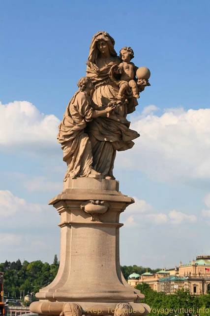 Karluv Most, statue de Sainte Anne, Brokoff, Pont Charles - Prag, Tschechische Republik