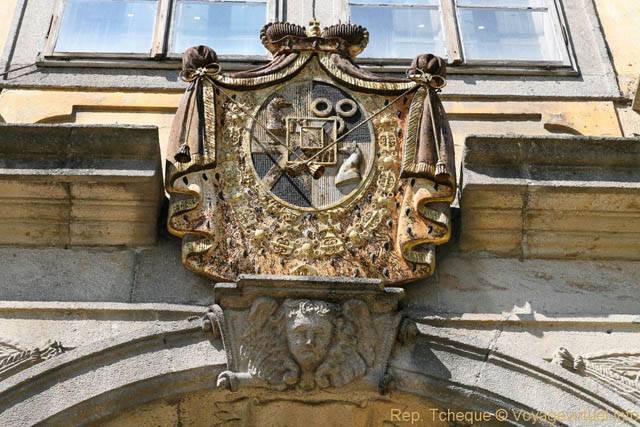Le fronton de l'Abbaye de Kladruby - Prag, Tschechische Republik