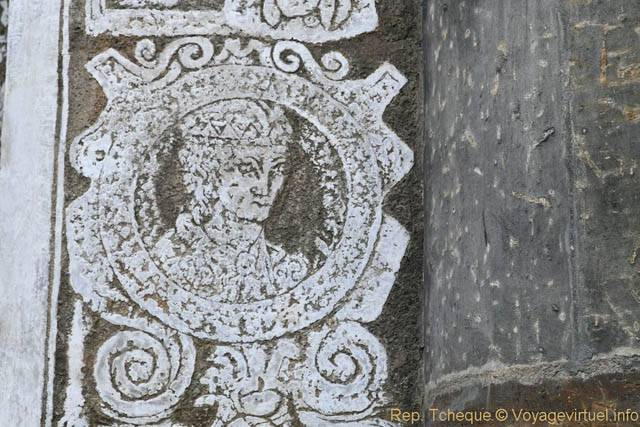 Kralovska Zahrada, autre exemple de sgraffite, Maison du jeu de paume, Jardin royal - Prag, Tschechische Republik