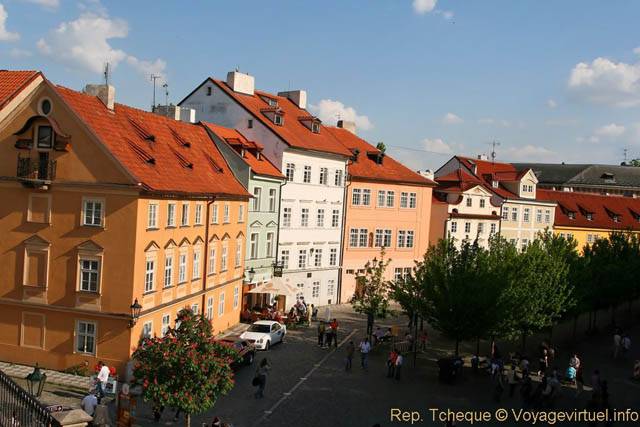 Placette vue d'en-haut, Na Kampe, Malá Strana - Prag, Tschechische Republik