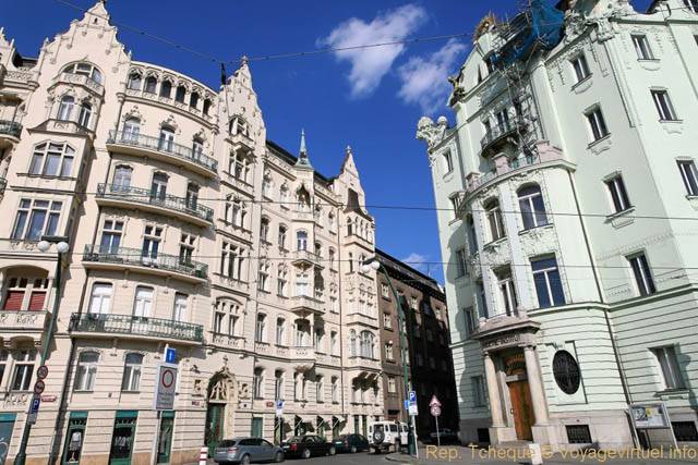 Masarykovo Nabrezy, le Goethe Institut à l'angle de Na Struze - Prag, Tschechische Republik