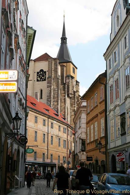 Un clocher et une horloge, Melantrichova Mutsku - Prag, Tschechische Republik