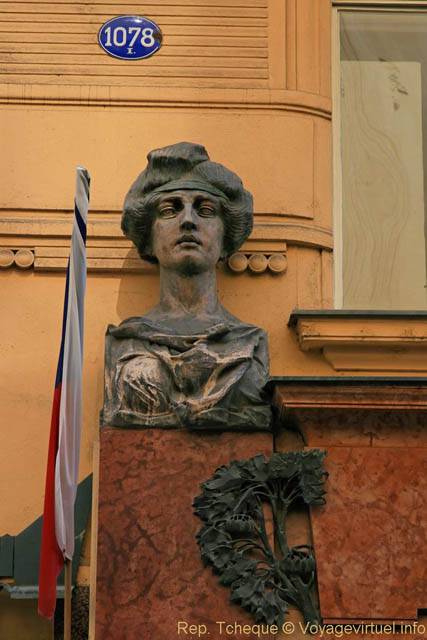 Buste sur la Maison municipale (Obecní dům) - Prag, Tschechische Republik