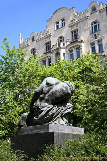 Nam Curieovych, statue du Jardin Public Josefov - Prag, Tschechische Republik