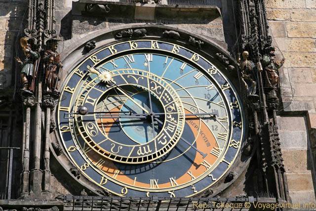 Le cadran astronomique de l'horloge astronomique, la mort, le Turc, le vaniteux et l'avare, Ancien Hôtel de ville - Prag, Tschechische Republik