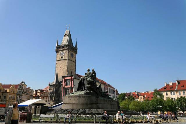Vieille ville, le Monument à Jan Hus inauguré en 1915 - Prag, Tschechische Republik